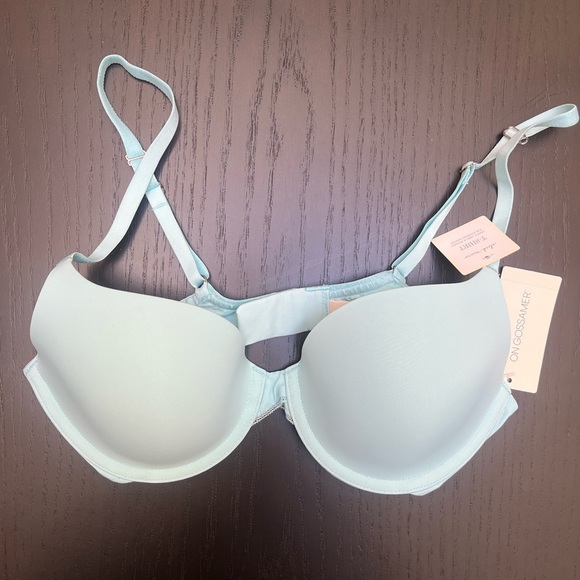 On Gossamer NWT Sleek Micro T-Shirt Underwire Bra in Robins Egg Blue Size 32C - Picture 3 of 10